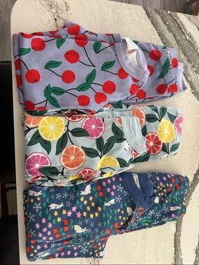 NWOT Hanna Andersson Girls Pajama Set 3-Pack, Size 6-7